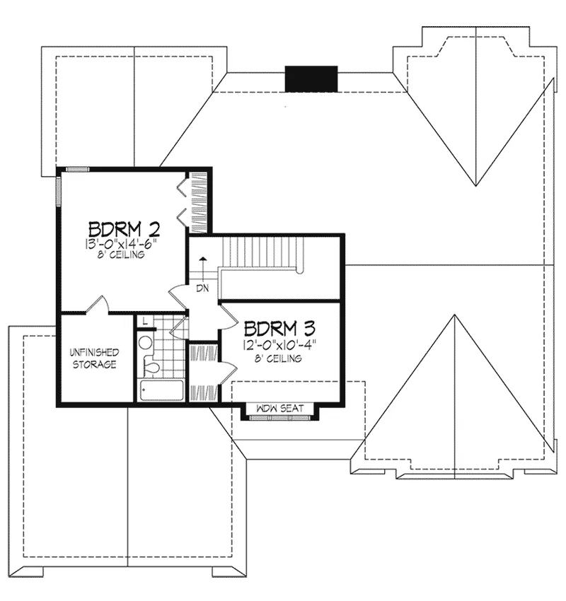 Southern House Plan Second Floor - Burtonville Country Home 072D-0479 - Search House Plans and More