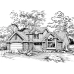 Contemporary House Plan Front of Home - Burtonville Country Home 072D-0479 - Search House Plans and More