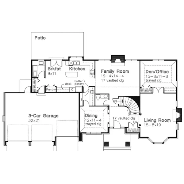 Southern House Plan First Floor - Ardell Traditional Home 072D-0480 - Search House Plans and More