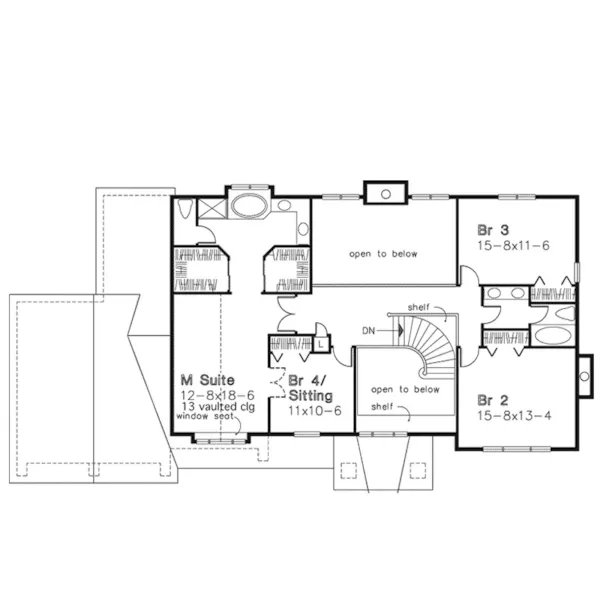 Southern House Plan Second Floor - Ardell Traditional Home 072D-0480 - Search House Plans and More