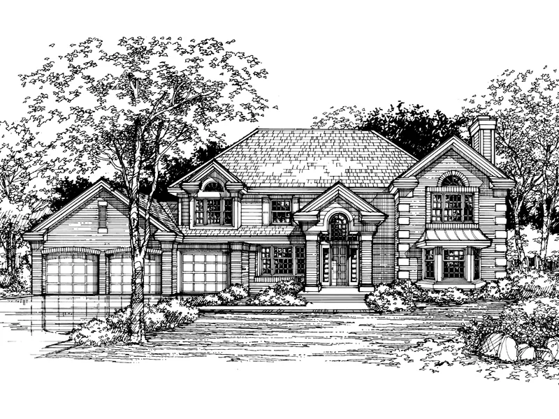 Country House Plan Front of Home - Ardell Traditional Home 072D-0480 - Search House Plans and More