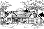 Traditional House Plan Front of Home - Eagle Glen Ranch Home 072D-0484 - Search House Plans and More