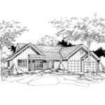 Southern House Plan Front of Home - Eagle Glen Ranch Home 072D-0484 - Search House Plans and More