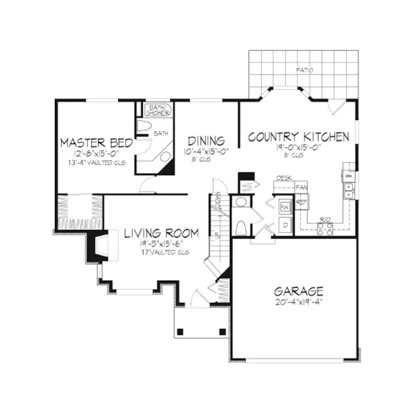 Modern House Plan First Floor - Claribel Contemporary Home 072D-0488 - Search House Plans and More