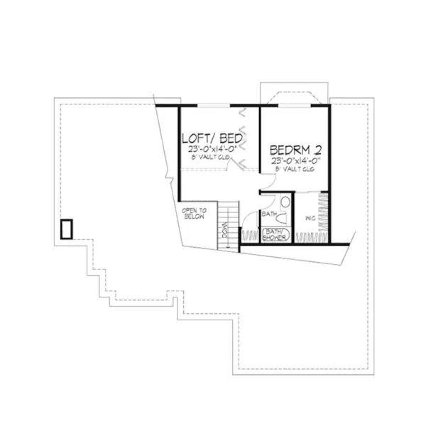 Modern House Plan Second Floor - Claribel Contemporary Home 072D-0488 - Search House Plans and More