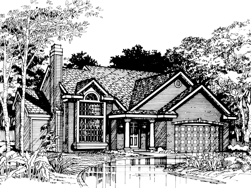 Modern House Plan Front of Home - Claribel Contemporary Home 072D-0488 - Search House Plans and More