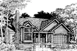 Modern House Plan Front of Home - Claribel Contemporary Home 072D-0488 - Search House Plans and More