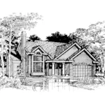 Modern House Plan Front of Home - Claribel Contemporary Home 072D-0488 - Search House Plans and More