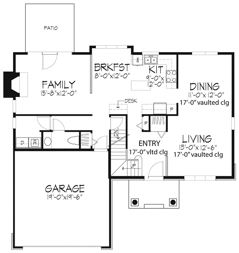 Southern House Plan First Floor - Ebersberg Traditional Home 072D-0489 - Search House Plans and More