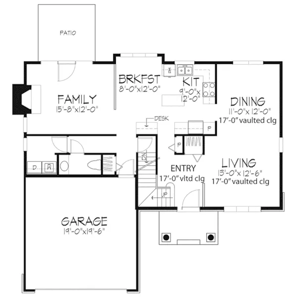 Southern House Plan First Floor - Ebersberg Traditional Home 072D-0489 - Search House Plans and More