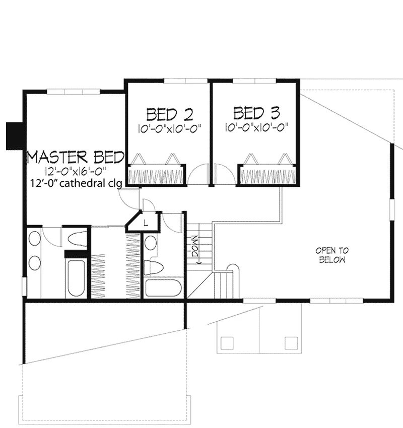 Southern House Plan Second Floor - Ebersberg Traditional Home 072D-0489 - Search House Plans and More