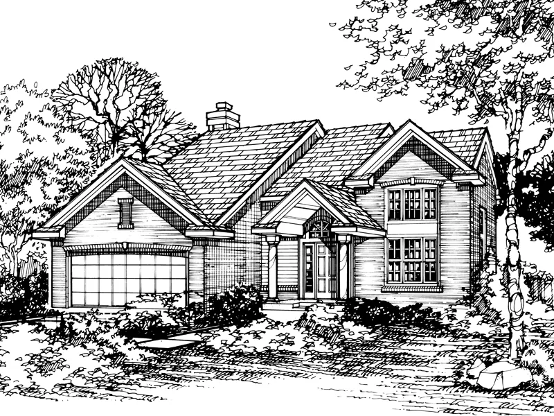 Southern House Plan Front of Home - Ebersberg Traditional Home 072D-0489 - Search House Plans and More