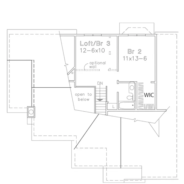 Modern House Plan Second Floor - Flintlock Path Craftsman Home 072D-0490 - Search House Plans and More