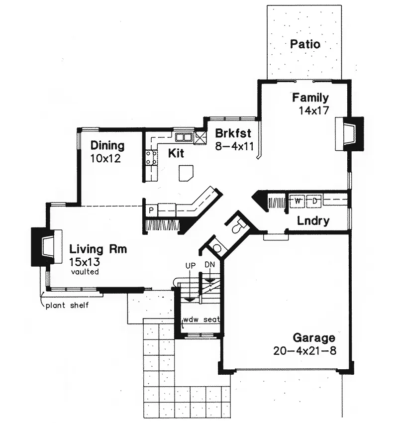 Traditional House Plan First Floor - Rockledge Trail Traditional 072D-0492 - Shop House Plans and More