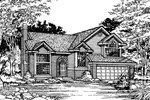 Contemporary House Plan Front of Home - Rockledge Trail Traditional 072D-0492 - Shop House Plans and More