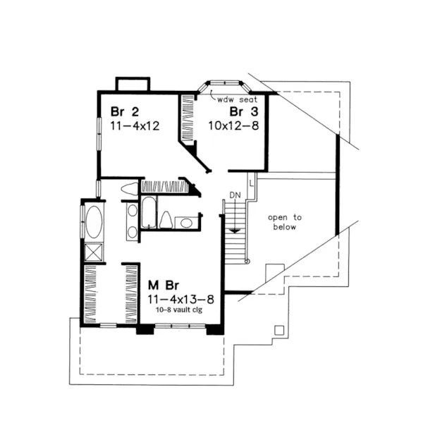 Traditional House Plan Second Floor - Valdez Craftsman Home 072D-0494 - Shop House Plans and More