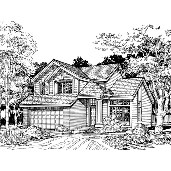 Traditional House Plan Front of Home - Valdez Craftsman Home 072D-0494 - Shop House Plans and More