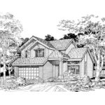 Traditional House Plan Front of Home - Valdez Craftsman Home 072D-0494 - Shop House Plans and More