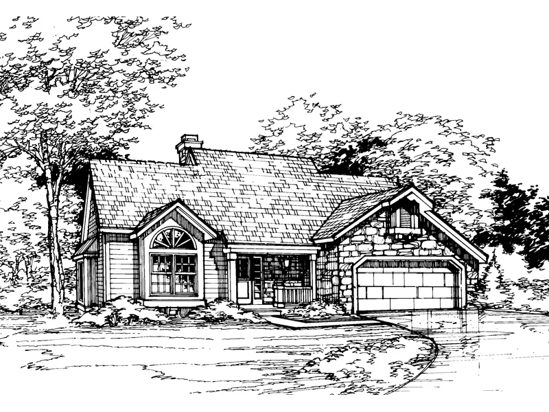 Southern House Plan Front of Home - Beeston Craftsman Home 072D-0495 - Search House Plans and More