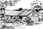 Southern House Plan Front of Home - Fontaine Park Ranch Home 072D-0496 - Search House Plans and More