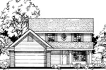 Country House Plan Front of Home - Carney Spring Colonial Home 072D-0497 - Search House Plans and More