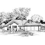 Southwestern House Plan Front of Home - Aurelia Hill Southwestern Home 072D-0498 - Search House Plans and More