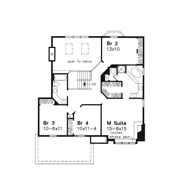 Country House Plan Second Floor - 072D-0500 - Shop House Plans and More