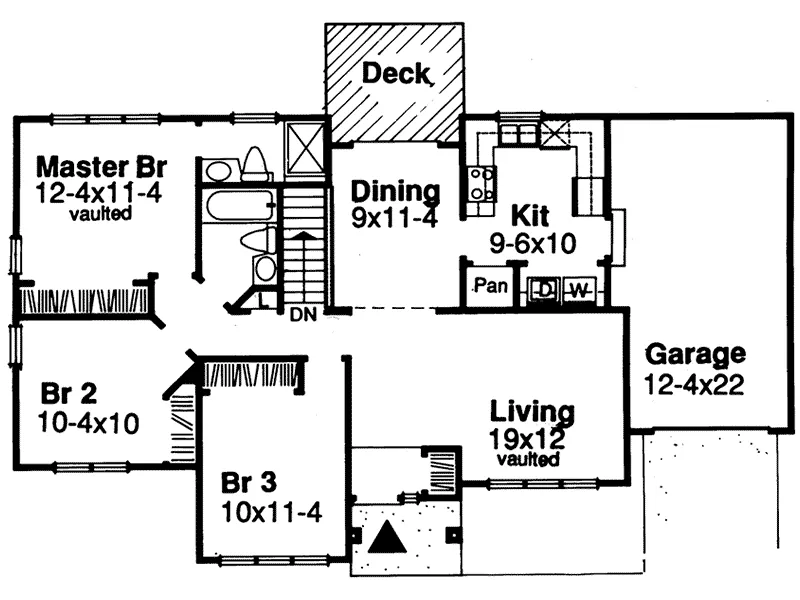 Country House Plan First Floor - Colton Trail Ranch Home 072D-0501 - Search House Plans and More