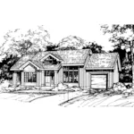 Contemporary House Plan Front of Home - Colton Trail Ranch Home 072D-0501 - Search House Plans and More