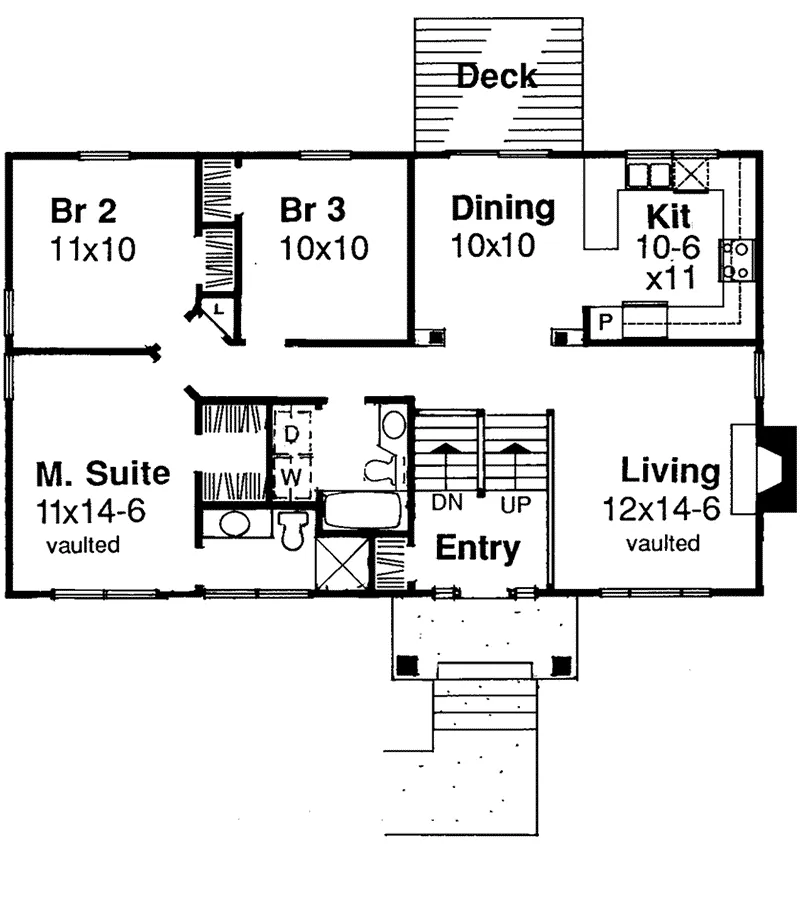 Traditional House Plan First Floor - Troy Place Split-Level Home 072D-0502 - Shop House Plans and More