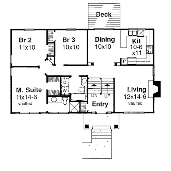 Country House Plan First Floor - Troy Place Split-Level Home 072D-0502 - Shop House Plans and More