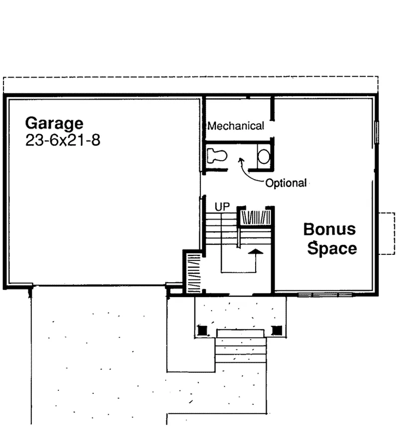 Country House Plan Lower Level Floor - Troy Place Split-Level Home 072D-0502 - Shop House Plans and More