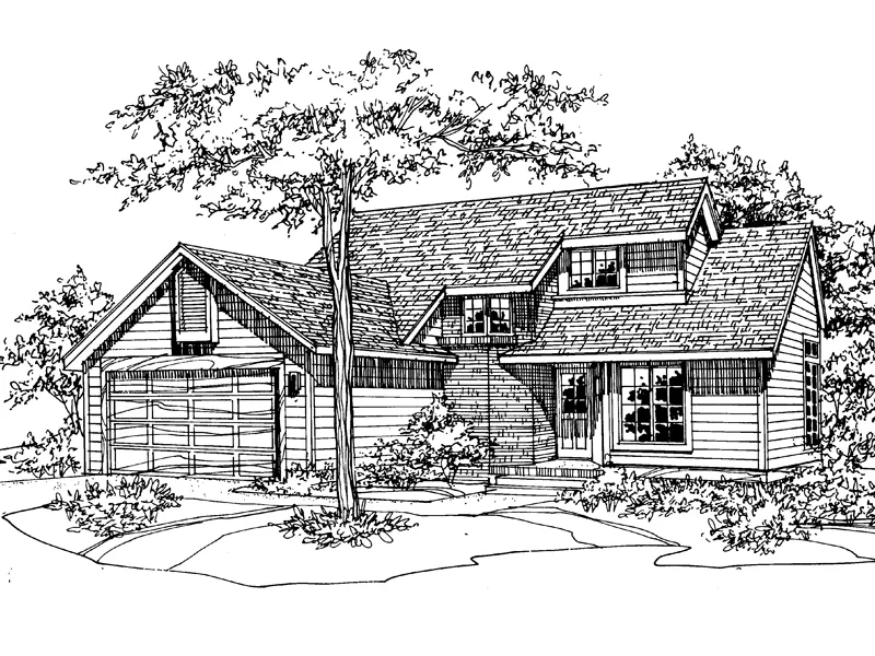 Country House Plan Front of Home - Sedan Park Contemporary Home 072D-0509 - Shop House Plans and More