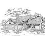 Southern House Plan Front of Home - Sedan Park Contemporary Home 072D-0509 - Shop House Plans and More