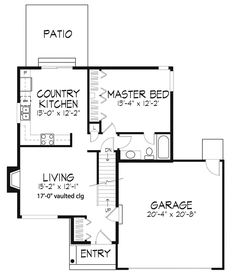 Country House Plan First Floor - Zanzibar Ranch Home 072D-0510 - Shop House Plans and More
