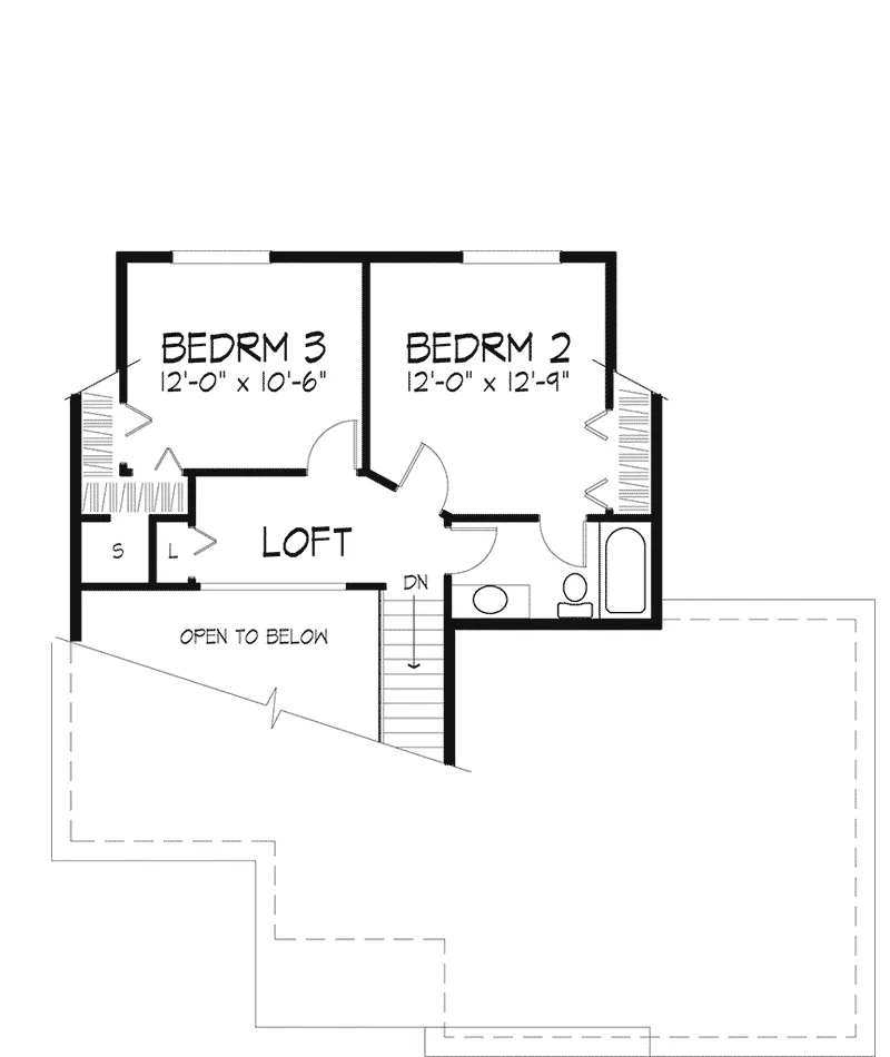 Modern House Plan Second Floor - Zanzibar Ranch Home 072D-0510 - Shop House Plans and More