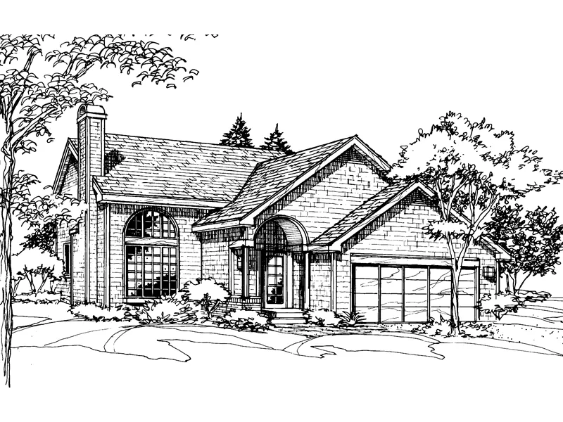 Country House Plan Front of Home - Zanzibar Ranch Home 072D-0510 - Shop House Plans and More