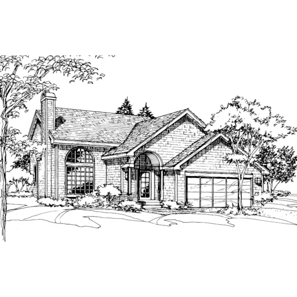 Cabin & Cottage House Plan Front of Home - Zanzibar Ranch Home 072D-0510 - Shop House Plans and More