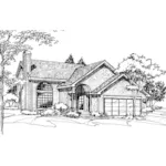 Cabin & Cottage House Plan Front of Home - Zanzibar Ranch Home 072D-0510 - Shop House Plans and More