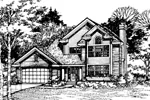 Contemporary House Plan Front of Home - Mallory Point Traditional Home 072D-0513 - Shop House Plans and More