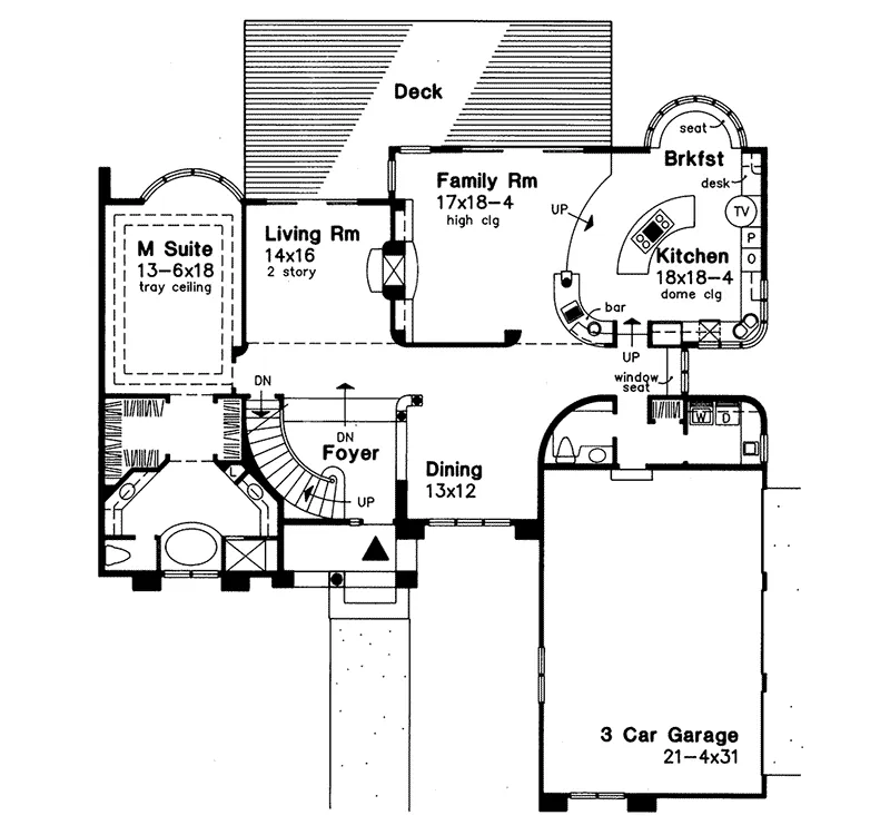 Contemporary House Plan First Floor - Wembley Manor Traditional Home 072D-0515 - Shop House Plans and More