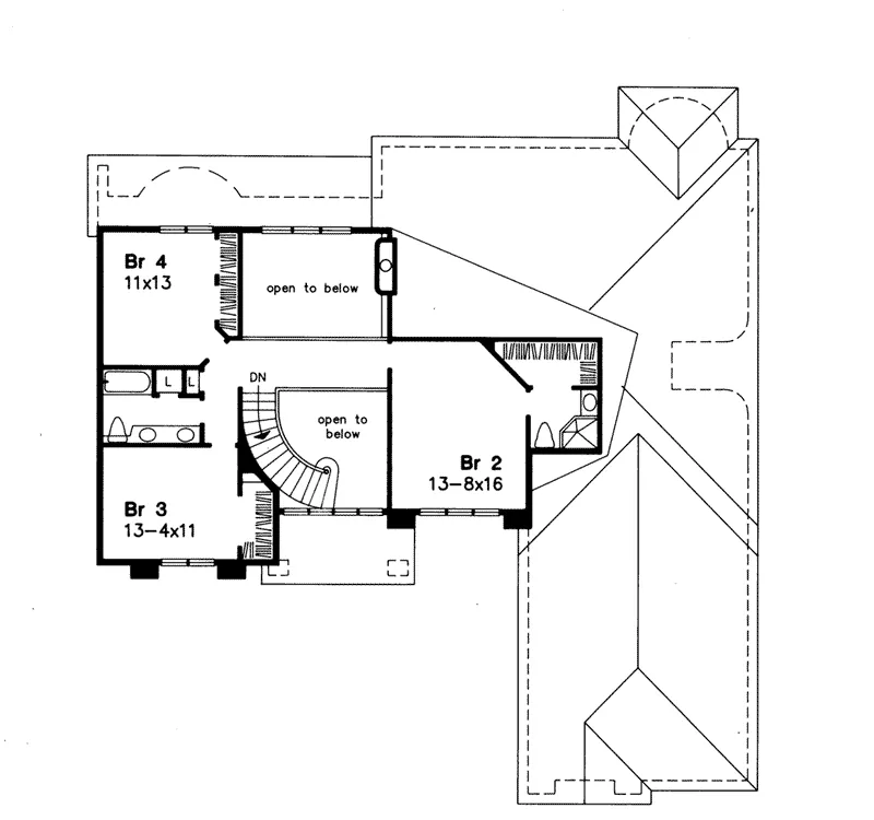 Modern House Plan Second Floor - Wembley Manor Traditional Home 072D-0515 - Shop House Plans and More