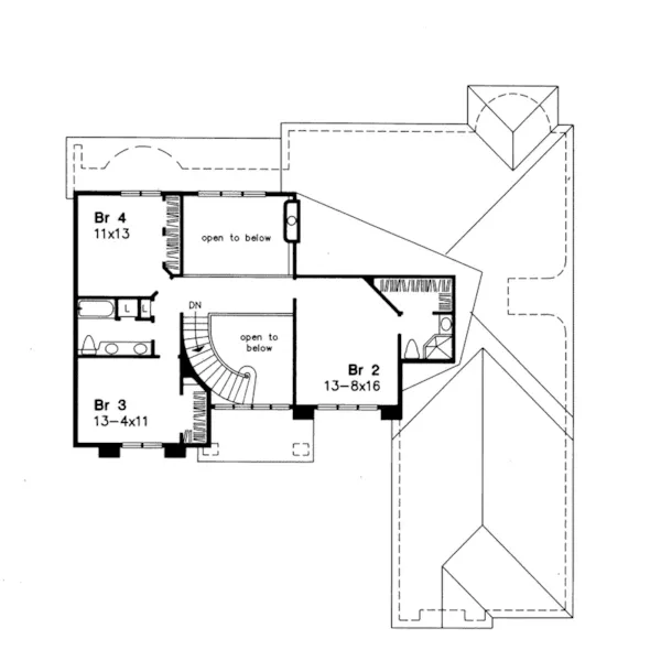 Modern House Plan Second Floor - Wembley Manor Traditional Home 072D-0515 - Shop House Plans and More