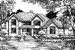 Southern House Plan Front of Home - Wembley Manor Traditional Home 072D-0515 - Shop House Plans and More
