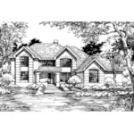 Modern House Plan Front of Home - Wembley Manor Traditional Home 072D-0515 - Shop House Plans and More