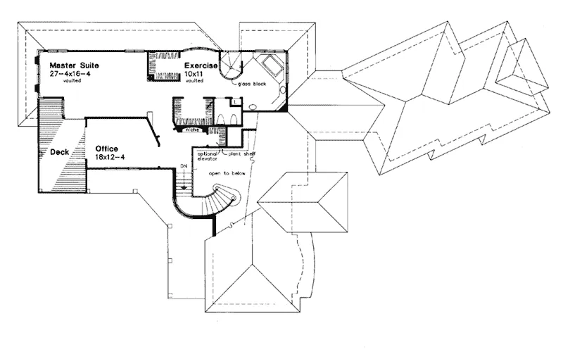 Santa Fe House Plan Second Floor - Lexington Pass Luxury Home 072D-0517 - Shop House Plans and More