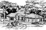 Santa Fe House Plan Front of Home - Lexington Pass Luxury Home 072D-0517 - Shop House Plans and More