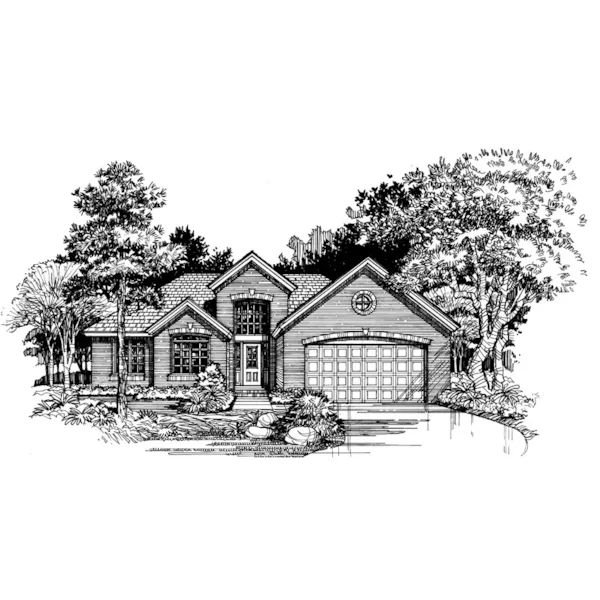 Modern House Plan Front of Home - Crabtree Hollow Ranch Home 072D-0520 - Search House Plans and More