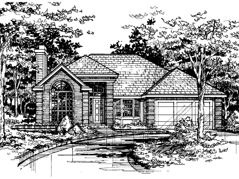 Modern House Plan Front of Home - Maridosa Traditional Home 072D-0521 - Shop House Plans and More