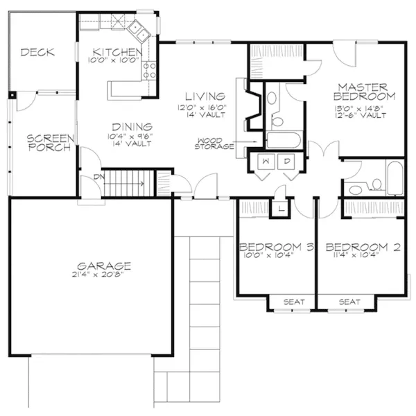 Southern House Plan First Floor - Monet Country Home 072D-0522 - Shop House Plans and More